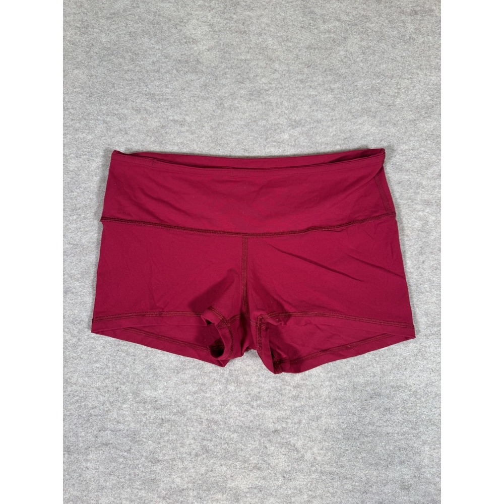 Lululemon Shorts Womens 6 Red Compression 2.5 In Inseam Yoga Athletic Gym